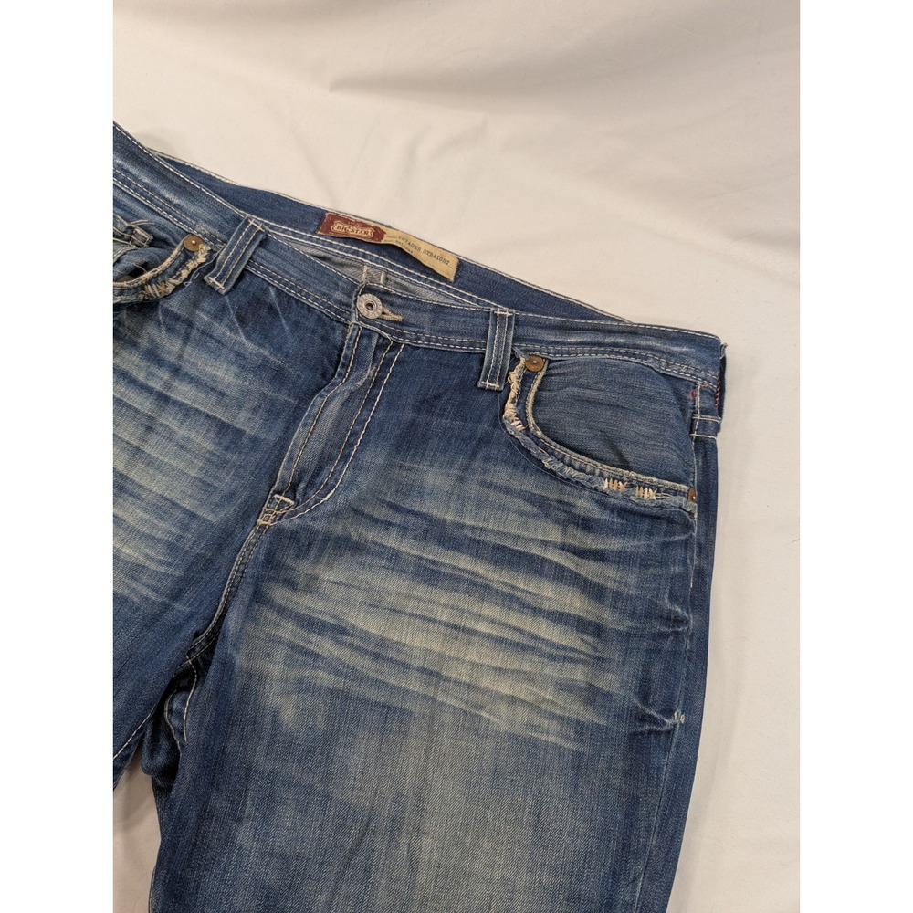 Big Star Pioneer Boot Jeans Mens 42x32 (40 Tag) Blue Wash Relaxed Bootcut Denim
